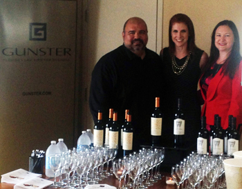 2016 enviro permitting school - Gunster wine-tasting: Tico, Kim & Rachel