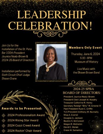 St. Pete Bar Leadership Celebration Flyer