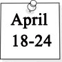 April 18-24, 2016 calendar