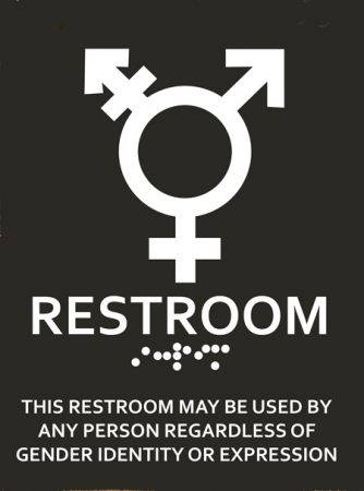 restroom sign - transgender