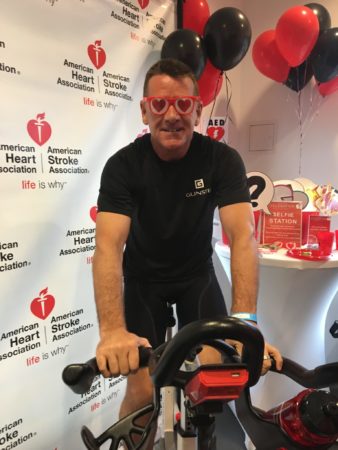 Bill Perry on exercise bike